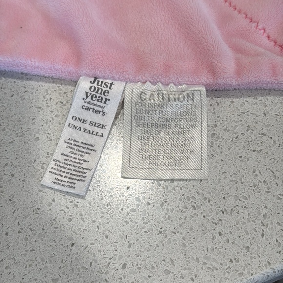 Carter's Just one year - Precious Firsts Pink Bear Baby Blanket lovey - Picture 4 of 7